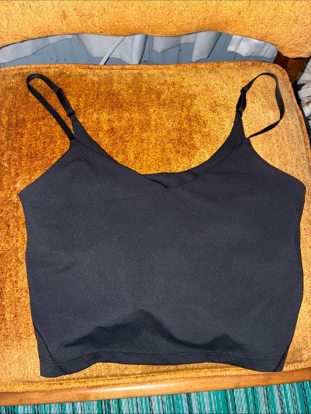 Lululemon crop top with shelf bra and adjustable straps